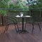 Flash Furniture Lila 27.5in Black Square Aluminum Indoor-Outdoor Table Set with 2 Black Slat Back Chairs TLH-ALUM-28SQ-017BK2-GG - alternate 6